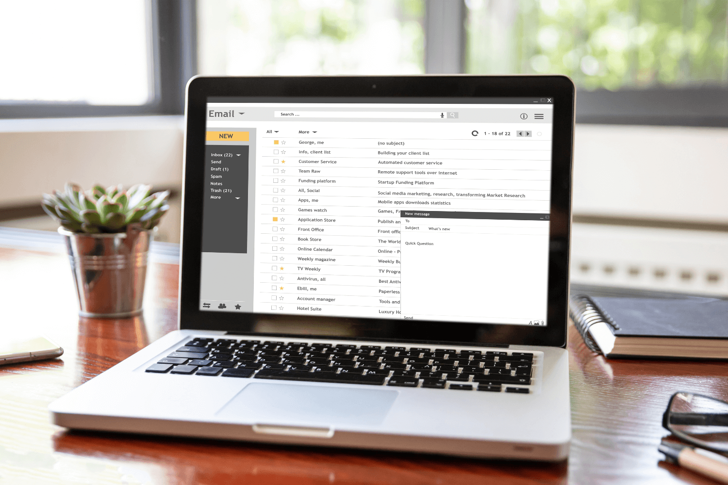 Segmented email list dashboard showing inactive subscribers