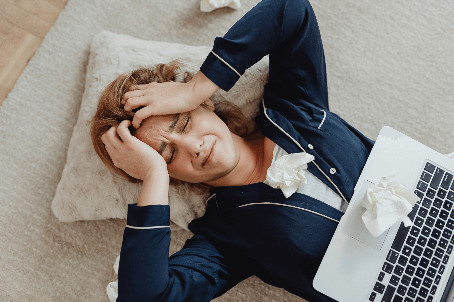 Frustrated ecommerce founder analysing poor website results